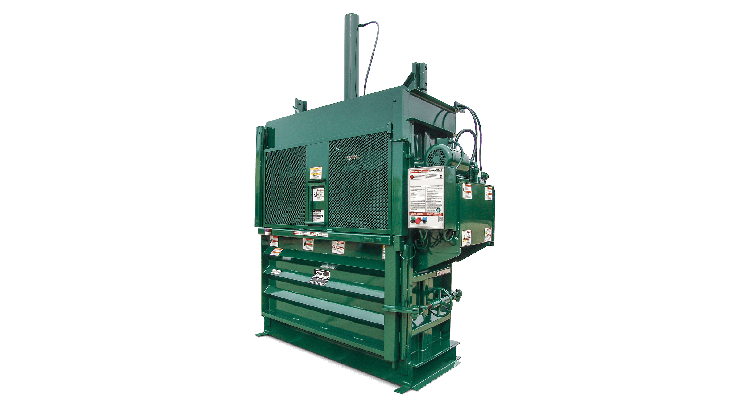 Vertical cardboard baler